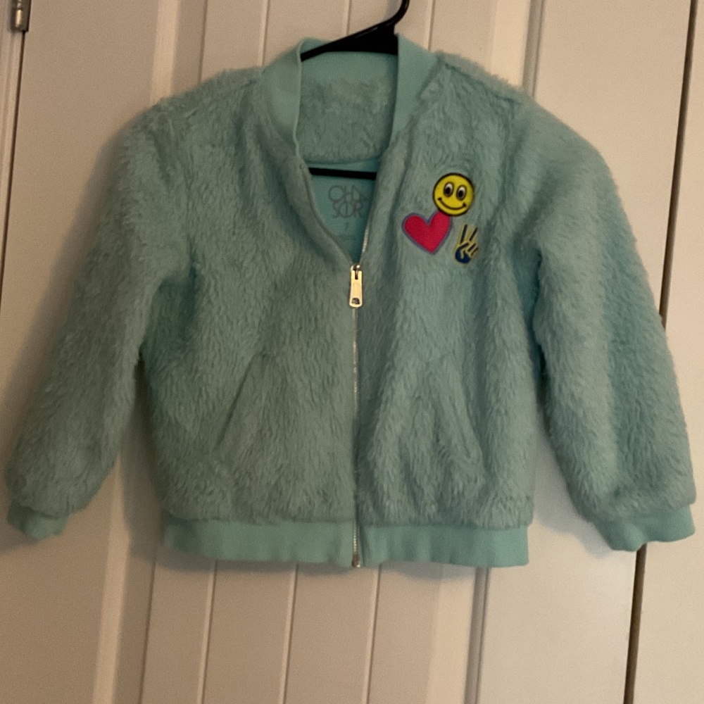 Chaser Light Blue Fuzzy Kids Jacket